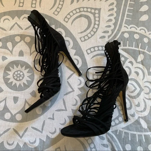 NWOT Princess Polly black strappy gabbi heels - Picture 5 of 7